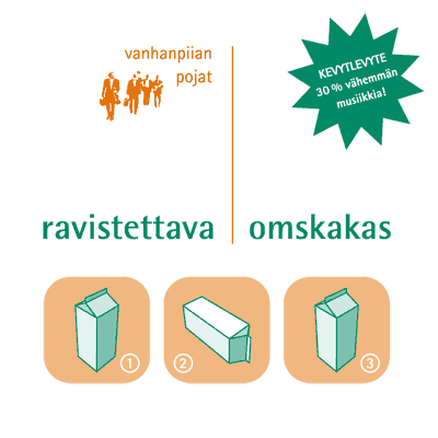Levyn kansi: Ravistettava–omskakas